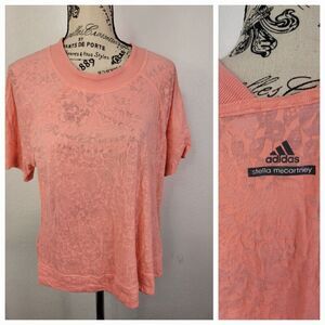 Adidas Stella McCartney Tshirt Womens Medium Textured Performane Short Sleeve